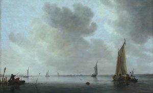 Bir Haliç Açıklarında Balıkçı Tekneleri by Jan van Goyen