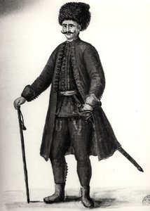Venedik Arsenalinden bir Yetkili (kağıt üzerine sulu boya) (s/b fotoğraf) by Jan van Grevenbroeck