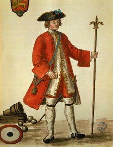 Giovanni di Grevembroch (1731-1807) tarafından Venediklilerin kostümlerinden alınan üniformalı Venedik donanmasından bir topçu Suluboya by Jan van Grevenbroeck