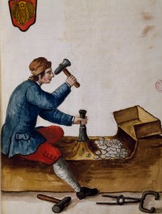 İşçi, nane, resimli Venedik kostümleri kitabından, Jan Grevenbroeck (1731-1807), suluboya, İtalya by Jan van Grevenbroeck