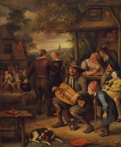 Hurdy Gurdy Oyuncu by Jan van Kessel