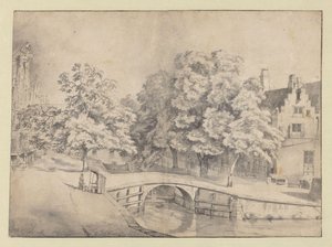 Keizersgracht'tan Görülen Amsterdam'daki Leidsegracht'ın Görünümü by Jan van Kessel