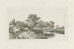 Demirli tekne ile manzara Utrecht bölgeleri (dizi başlığı) by Jan van Lokhorst