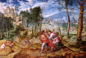 Emmaus Yolunda İsa by Jan van Mastel
