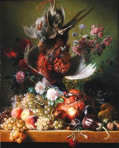 Sülün ve Çiçeklerle Natürmort, 1838-39
