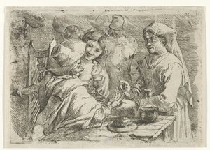 Bir müşteri ile falcı
