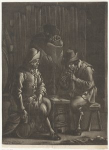 Bir varil etrafında kart oyuncuları by Jan van Somer