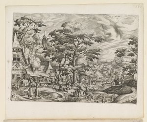 Köy Manzaralı Manzara by Jan van and Doetechum Lucas van and Bol Hans Doetechum the elder