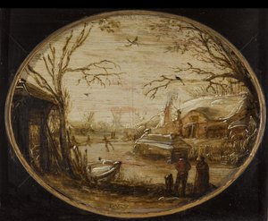 Kış Manzarası by Jan van de Velde (II) (attributed to)