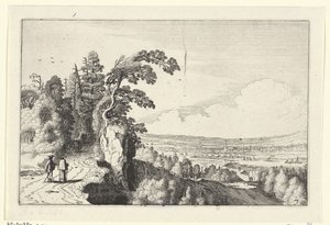 Bir vadinin görünümü Manzaralar (dizi başlığı) Amenissimae aliquot requculae (dizi başlığı) by Jan van de Velde (II)