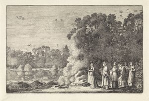 Merkür ve Herse ile Manzara Manzaralar (dizi başlığı) Amenissimae aliquot requculae (dizi başlığı) by Jan van de Velde (II)