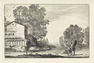 Harap Bir Manzarada Tobias ve Melek Manzaralar (dizi başlığı) Amenissimae aliquot requculae (dizi başlığı) by Jan van de Velde (II)