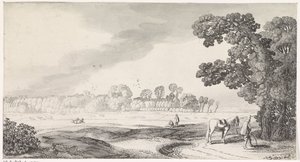 Mera arazisi bir araya geldi plassende adam Playsante lantschappen son vermakelycke görüntülemeleri (dizi başlığı) by Jan van de Velde (II)