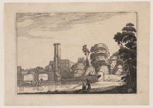 Taş Köprü Önünde Vapur by Jan van de Velde II