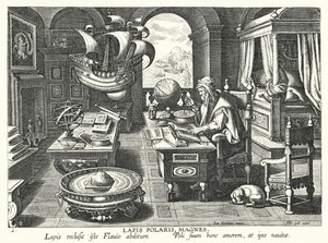 Lapis Polaris Magnes (gravür) by Jan van der Straet