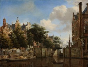 Herengracht ve eski Haarlemmersluis
