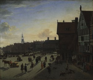 Baraj ve Damrak, Amsterdam, c.1663
