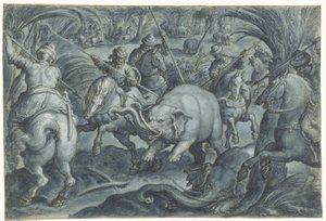 fil avı by Jan van der Straet