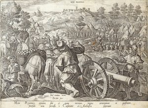 Mons Regionis Savaşı, Philip Galle (1537-1612) tarafından oyulmuş 