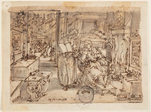 Bir eskiz defteri sayfası; sakatlık by Jan van der Straet, called Stradanus