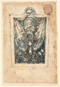 Bir eskiz defteri sayfası; silah kupası by Jan van der Straet, called Stradanus