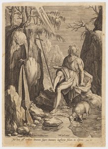 Vahşi Doğada Vaftizci Yahya by Jan van der Straet, called Stradanus