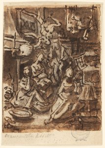 Bir Kompozisyon Çalışması by Jan van der Straet, called Stradanus