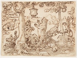 Panter Tuzağı by Jan van der Straet, called Stradanus