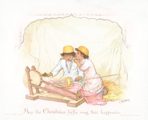 Arap Erkekler, Noel Kartı (chromolitho)
