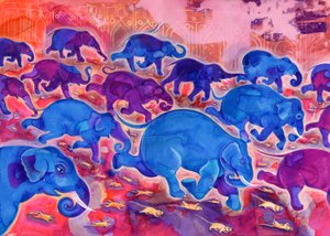 Filler, 1998, (mürekkep ve guaj) by Jane Tattersfield
