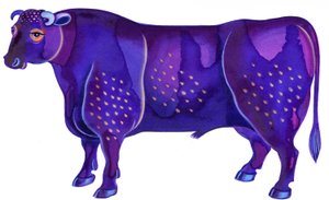 Boğa Boğa, 1996, (Mürekkep ve guaj) by Jane Tattersfield