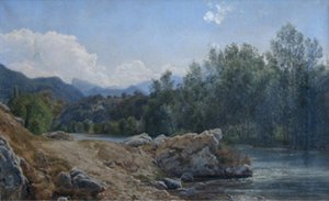Formiddag ve Garonne. Montrejeau by Janus La Cour