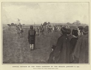 Mikado tarafından Tokio Garnizonunun yıllık incelemesi, 8 Ocak 1904 by Japanese Photographer
