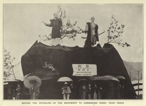 Uraga yakınlarındaki Commodore Perry anıtının açılışından önce