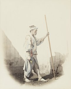 Çanlı Japon adam (el boyaması s/b fotoğraf) by Japanese Photographer
