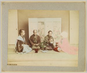 Japon evlilik töreni (el boyaması s/b fotoğraf) by Japanese Photographer