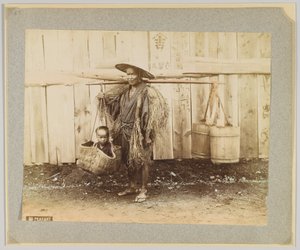 Köylü, Japonya (el boyaması s/b fotoğraf) by Japanese Photographer