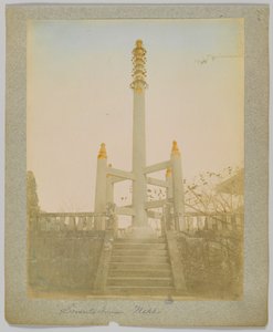 Sorento Kulesi, Nikko, Japonya (el boyaması s/b fotoğraf) by Japanese Photographer