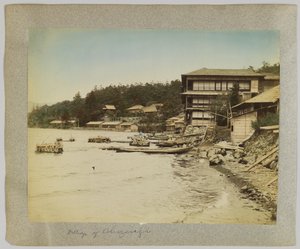 Chuzenji Köyü, Nikko, Japonya (el boyaması s/b fotoğraf) by Japanese Photographer