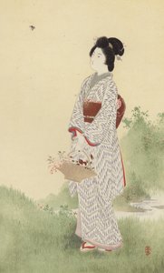 Bir Japon Kızı (kromolitho) by Japanese School