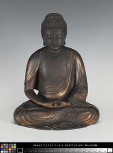 Lotus Kaidesi Üzerindeki Amida Buddha by Japanese School