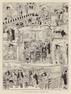 Japon bir sanatçı tarafından çizilmiş bir İngiliz Noeli (gravür) by Japanese School
