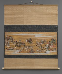 Bulutlarda savaş sahnesi (Asma kaydırma) by Japanese School
