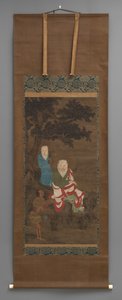3 Figürlü Budist Tablosu, 18. Yüzyıl Başları by Japanese School