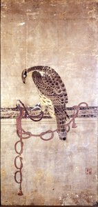 Şahin. Daysen tarafından 15. yüzyıl Japon işi. Cenova, Museo Chiossone. by Japanese School