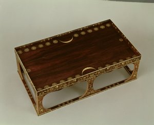 Fildişi kakmalı ayak taburesi, Nara by Japanese School