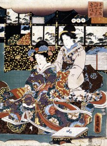 Japon baskısı: iki kadın, n.d. by Japanese School