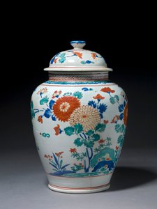 Kapaklı kavanoz, c.1670-80 (kakiemon porselen)