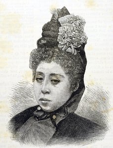 Meiji dönemi. Japonya Prensesi Komatsu. 1887 çizimi (Gravür) by Japanese School