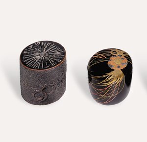 Nakatsugi tea caddy and Natsume tea caddy, Edo period by Japanese School